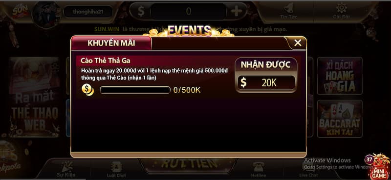 Sunwin tặng giftcode 